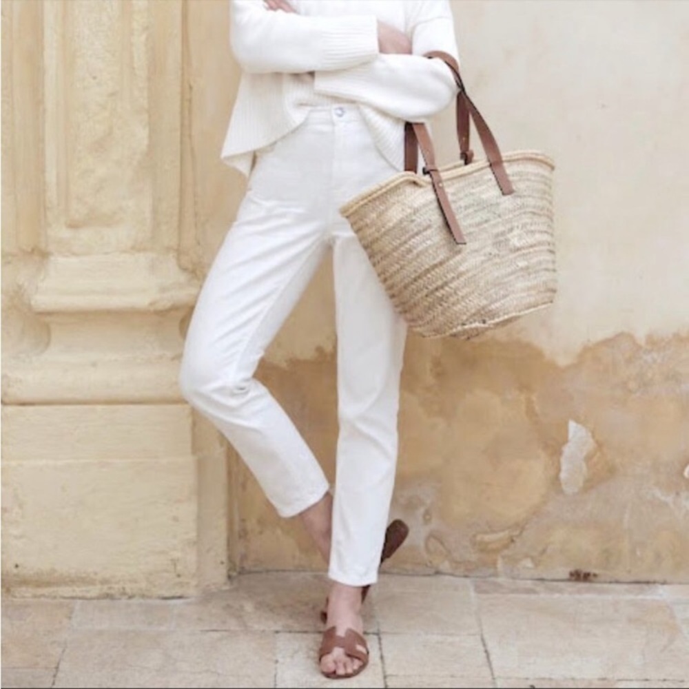 Everlane the Summer Jean White High Rise New 25